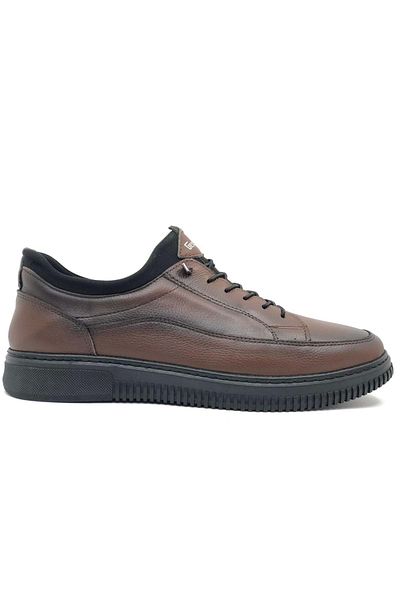 Kids Club Shoes Ανδρικά παπούτσια casual - τακούνι Geppetto, γέμιση gel, ορθοπεδικό γνήσιο δέρμα, ΚΑΦΕ