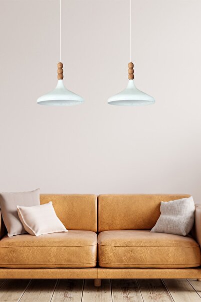 Bamyum Ikili Champion Beyaz İç Beyaz Sarkıt Lamba Yemek Masası Oturma Odası Mutfak Salon Otel Café