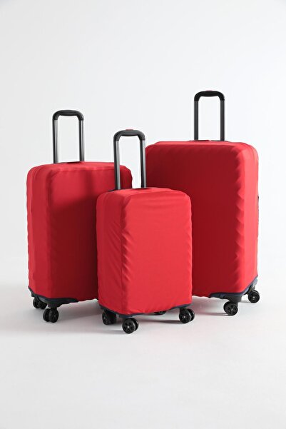 FAVORA 3-Piece Suitcase Protection Cover - Red