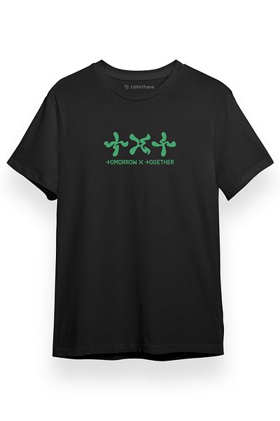 Tshirthane TXT Temptation Logo Μαύρο κοντομάνικο ανδρικό μπλουζάκι