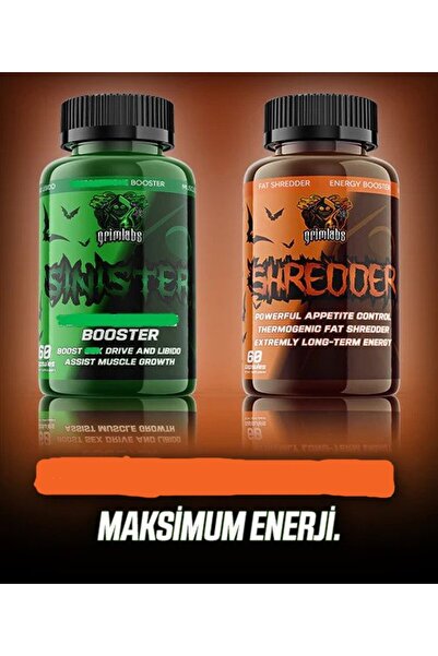 Grim Grimlabs Shredder Fat burner + Sinister Tribulus Booster 60 KAPSÜL  SETİ