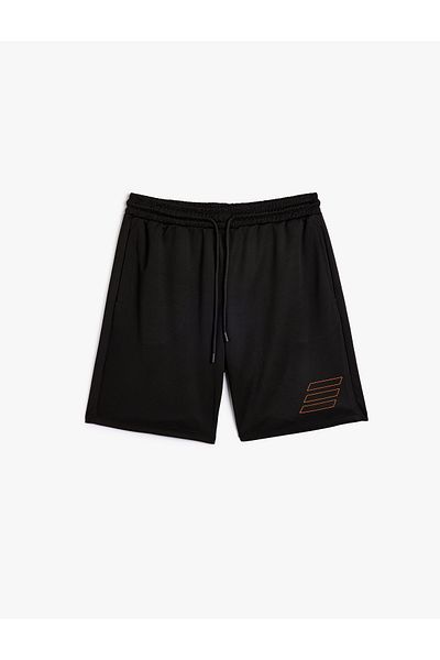 Koton Sportshorts mit Schnürung an der Taille, geometrisch bedruckter Taschendetail