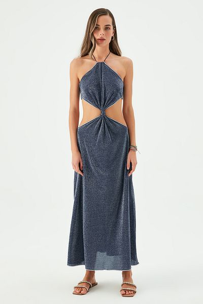 Sandshaped AIDAN KNOTTED MAXI DRESS SEA SPARKLE