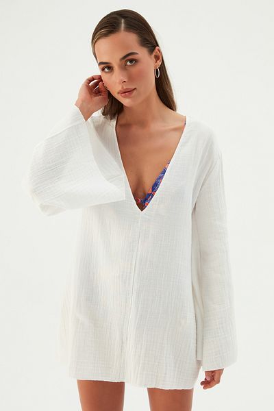 Sandshaped ELLE COTTON GAUZE BEACH COVERUP MINT