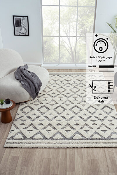 Konfor Halı Konfor Sevilla 5507 Bukle Yumuşak Örgü Modern Dokuma Halı