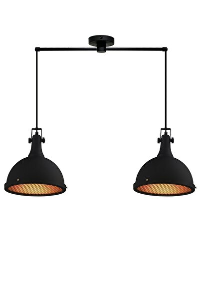 Bamyum İkili Acera Siyah Avize Modern Dekoratif Sarkıt Lamba Resatoran Showroom Fitness Ana Okulu Ev