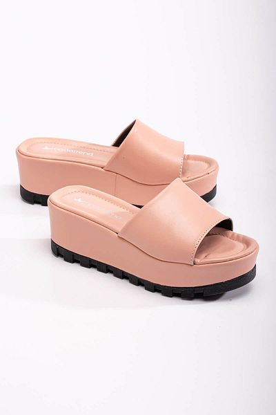 Ccway Women's Padded Slippers Powder Skin