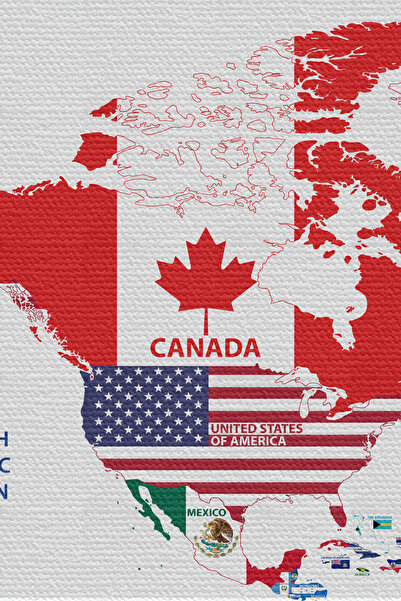 N NOXXO Wall Cloth World Map Quality Canvas Wall Tapestry-4062