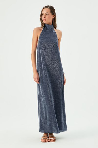 Sandshaped STEREA TURTLENECK MAXI DRESS SEA SPARKLE