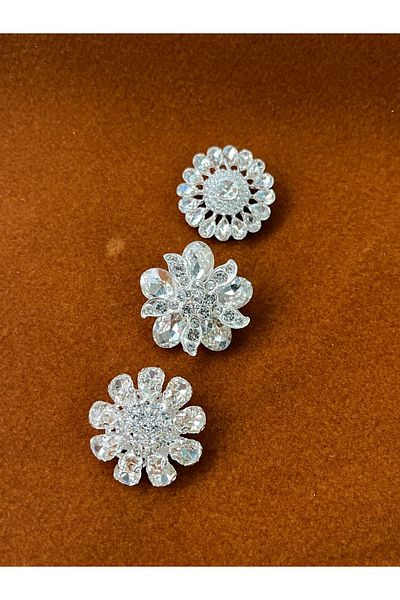 ODDA TASARIM ATÖLYESİ M.A.S.S.I.M.O - Luxury Crystal Rhinestone 3-Piece Button Set