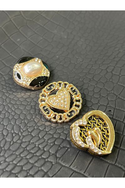 ODDA TASARIM ATÖLYESİ Luxury Design 3-Piece Combin Button Set