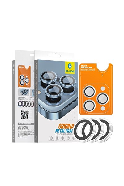 BLUEO Camera Lens Protector for iPhone 16 Pro Max / 16 Pro Clear Metal Frame ...