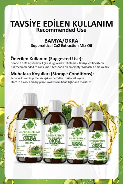 Gökçek Şifa Okra Supercritical Mix Oil 100 ml (OKRA SUPERCRITICAL MIX OIL)