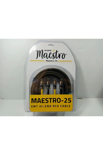 For-X Bakır Rca Kablosu 5 Metre – For-x Maestro-25 Tam Profesyonel OFC %100 B...