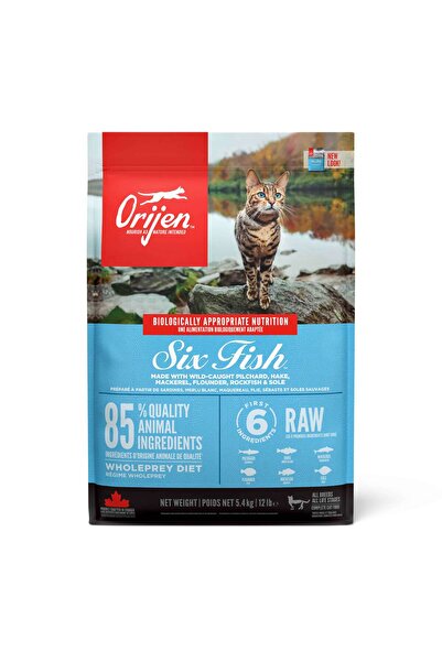 Orijen Six Fish Kedi Maması 5,4kg - Tüm ırk ve yaşam evreleri için