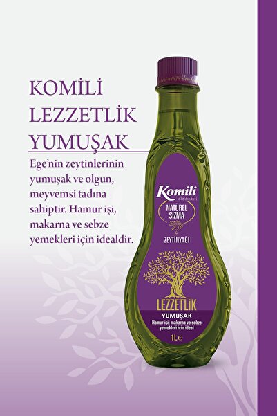 Komili Lezzetlik Yumuşak Zeytinyağı 1 Lt