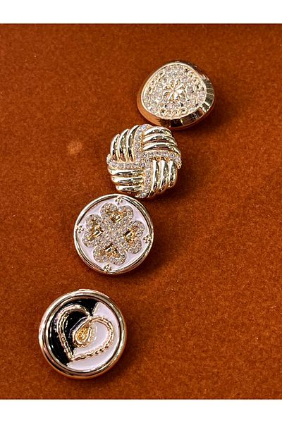 ODDA TASARIM ATÖLYESİ Z.A.R.A Combination Crystal Rhinestone Button Set