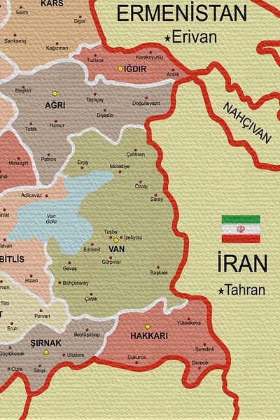 GLOBELUX Wall Cover Detailed Current Türkiye Map Quality Canvas Wall Tapestry-4046