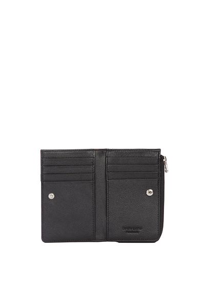 CENGİZ PAKEL Cengiz Pakel Genuine Leather Zippered Card Holder – 2512Ds - Black/Tile
