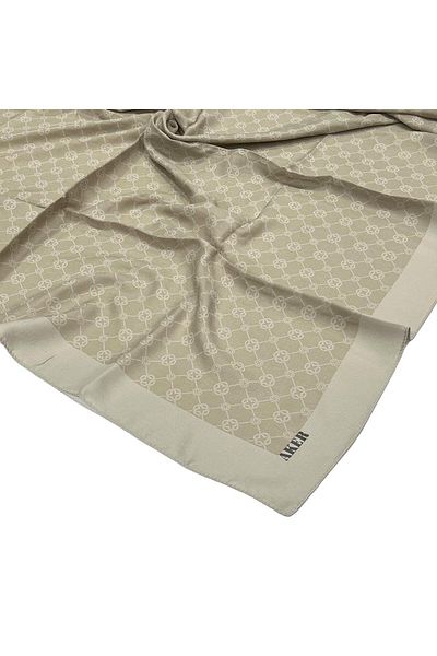 Aker Κασκόλ με μοτίβο Elegance Monogram - Light Stone 933