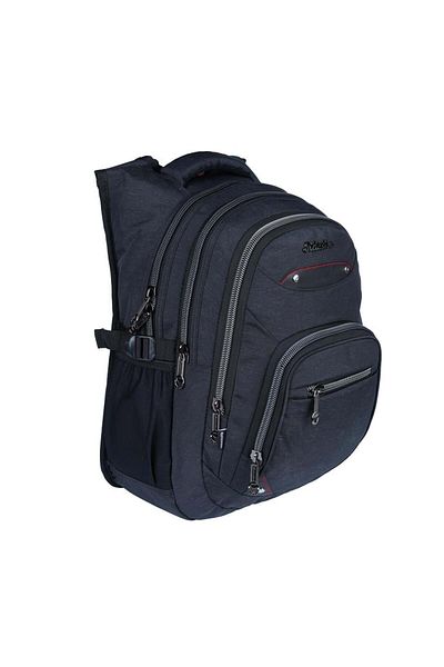 SYG Rucsac de școală ergonomic cu 5 compartimente, rezistent la apă, 2225-negru