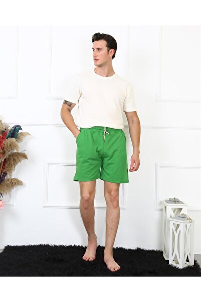 Mestore Moda Çizgi Erkek Lacoste Pistachio Green Shorts 27487