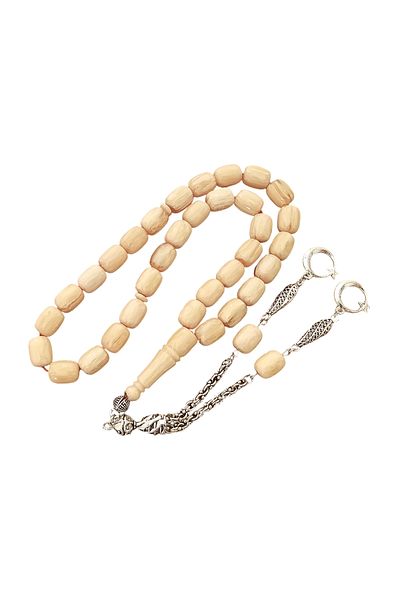 LEBLEBİ TESBİH White Dough Crimping Amber Prayer Beads Lt1244
