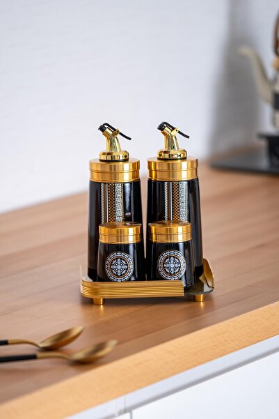 ACAR Sonia Suri 5 Parça Cam Tepsili Yağlık / Sirkelik Seti