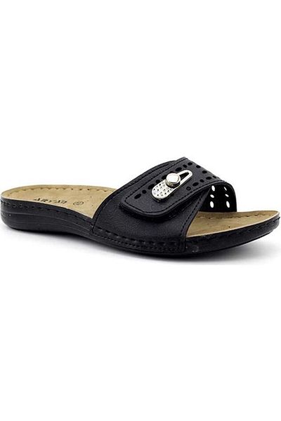 Kids Club Shoes Aryan 11-056 Γυναικείες ορθοπεδικές παντόφλες ΜΑΥΡΟ