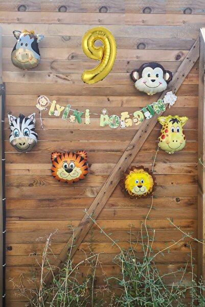 PEKSHOP Σετ για πάρτι γενεθλίων με θέμα το σαφάρι, σετ διακοσμητικών γενεθλίω...