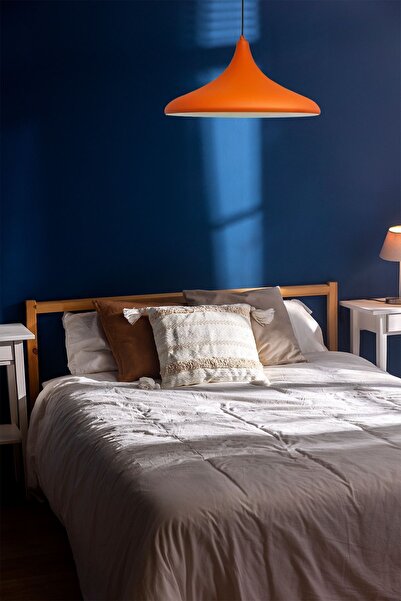 Bamyum 45 cm Çaplı Champion Xl Turuncu Avize Tekli Sarkıt Lamba Cafe Restoran Salon Mutfak Avizeleri