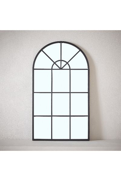Home Box Fresco Metal Frame Windowpane Wall Mirror - 40x70 cm