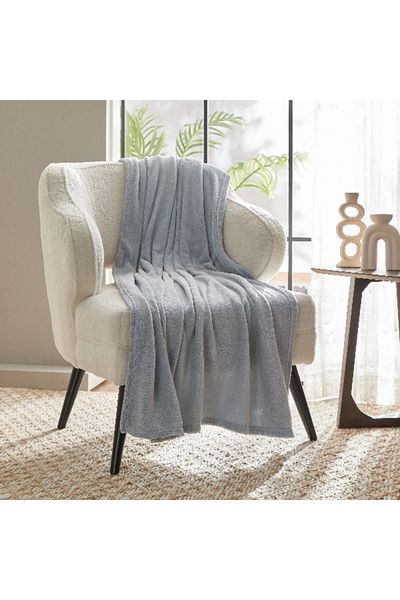 Home Box Ontario Solid Coral Fleece Throw - 120x170 cm