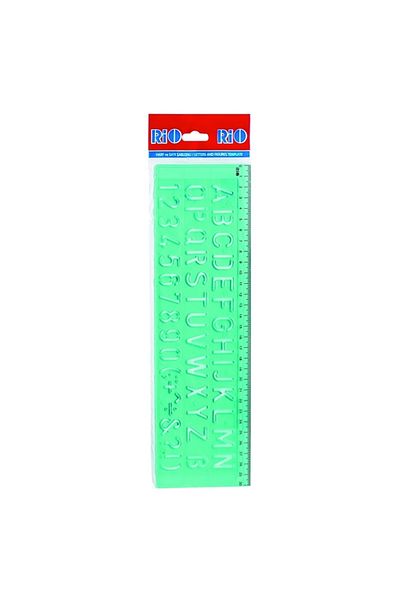 Rio 30cm Letter and Number Templated Ruler