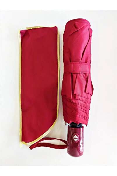 Nilu Moda TAM OTOMATİK RÜZGARDA KIRILMAZ BORDO ŞEMSİYE