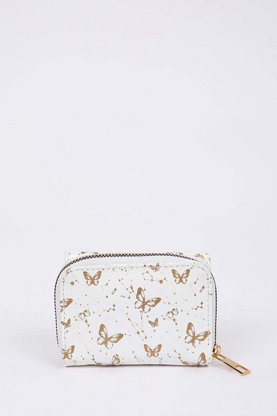 DeFacto Women's Butterfly Patterned Faux Leather Wallet 3170962
