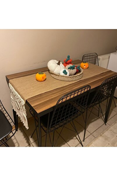Zuviel Deco Handmade Jüt Hasır Kumaş Makrome Runner