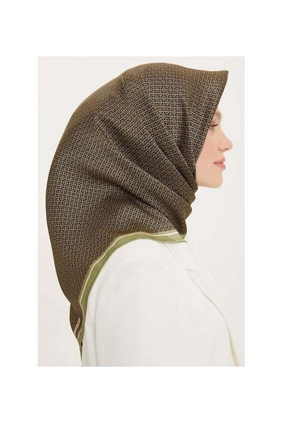 Armine Oil Green Twill Μεταξωτό Φουλάρι - Nostalgia 8733-10