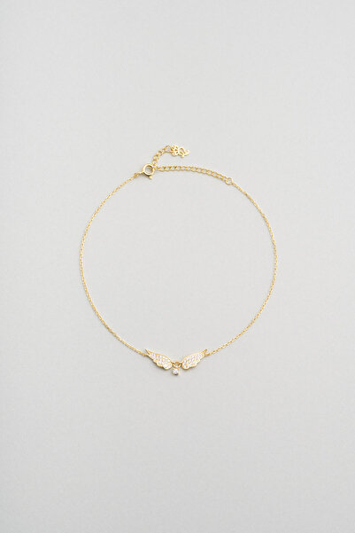 So CHIC... Melek Kanadı 18 Ayar Sarı Altın Kaplama 25 Cm Gümüş Hal Hal