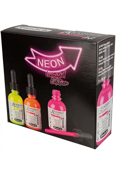Schmincke Akademie Akrilik Mürekkep 50 ml Neon Set 3 Renk