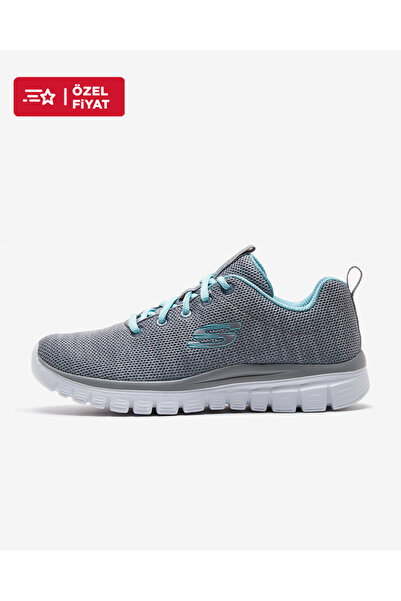 SKECHERS Graceful - Twisted Fortune Kadın Gri Spor Ayakkabı 12614 Gymn