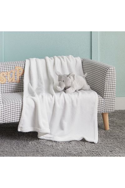 Home Box Playland Elephant Blanket with Toy Set - 75x100 cm