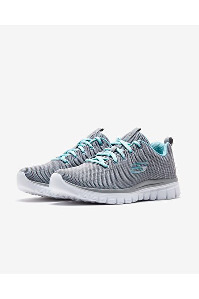 SKECHERS Graceful - Twisted Fortune Kadın Gri Spor Ayakkabı 12614 Gymn