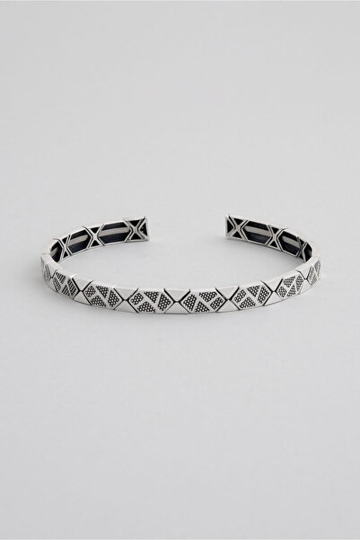 So CHIC... Modern Stil Gümüş Erkek Kelepçe Bileklik