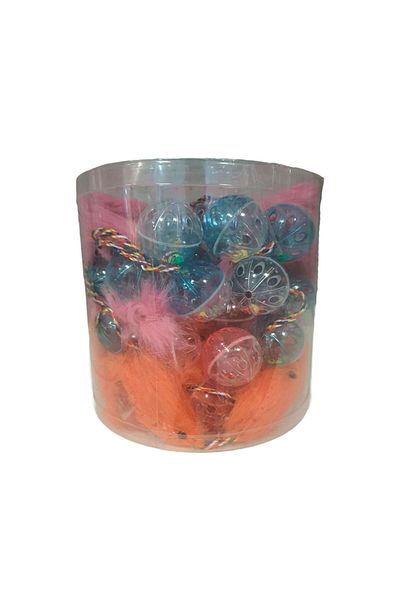 Eastland Cat Toy Rattle Ball (60 Pieces) Glstd