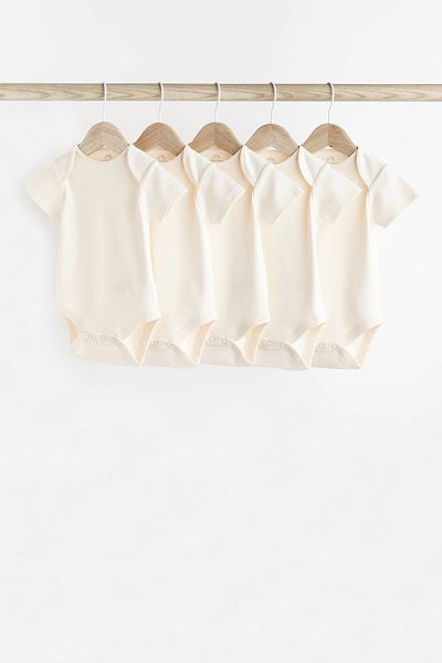 Next Baby بدلة أطفال بأكمام قصيرة من القطن العضوي 100% مكونة من 5 قطع ALY 605580
