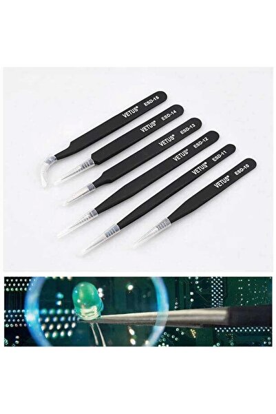 WOZLO Hassas Elektronik Cımbız Seti Antistatik Çelik Tweezer Set