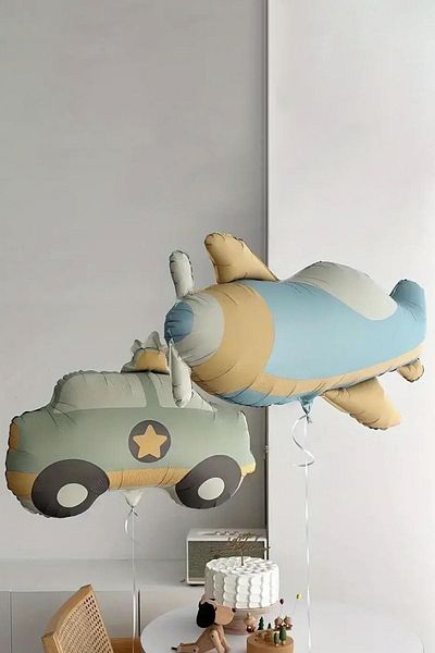 PEKSHOP Retro Police Car Bohemian Foil Balloon