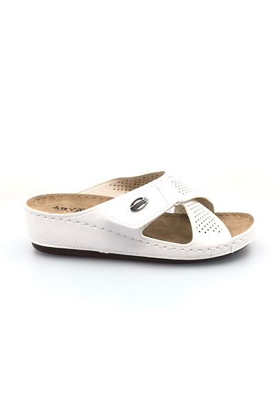 Kids Club Shoes Aryan 09-376 Γυναικείες ορθοπεδικές παντόφλες ΛΕΥΚΕΣ