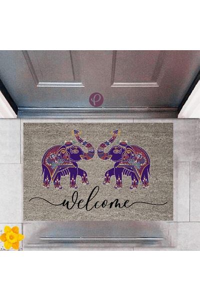 Lasirius Door Mat Decorative Digital Printing Elephants